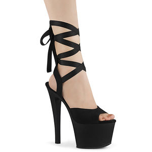 High Heel Platform Ankle Wrap Suede Shoes